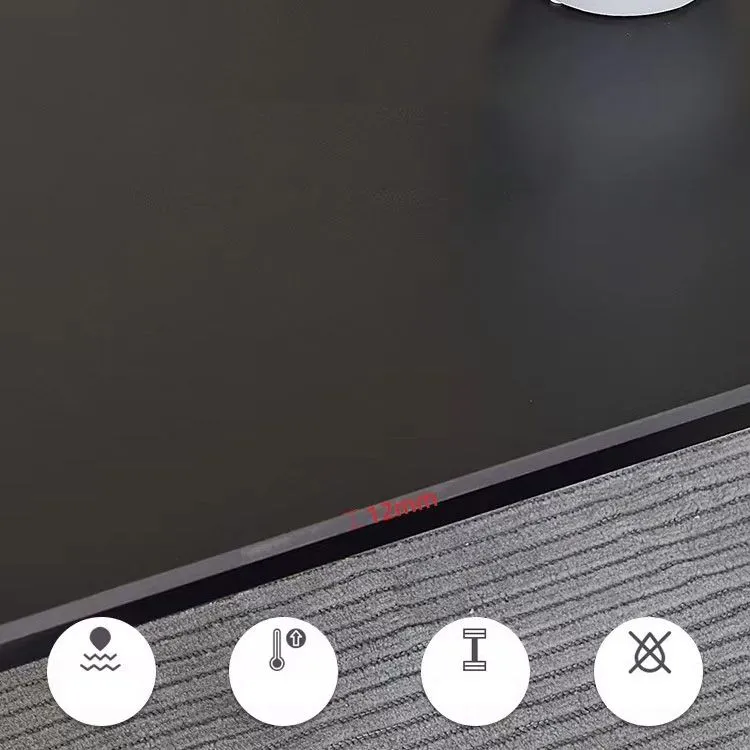 Tavolo da pranzo medievale moderno pietra Tavolo con 4 gambe nere per sala da pranzo Clearhalo