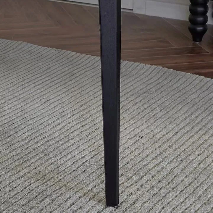 Tavolo da pranzo medievale moderno pietra Tavolo con 4 gambe nere per sala da pranzo Clearhalo