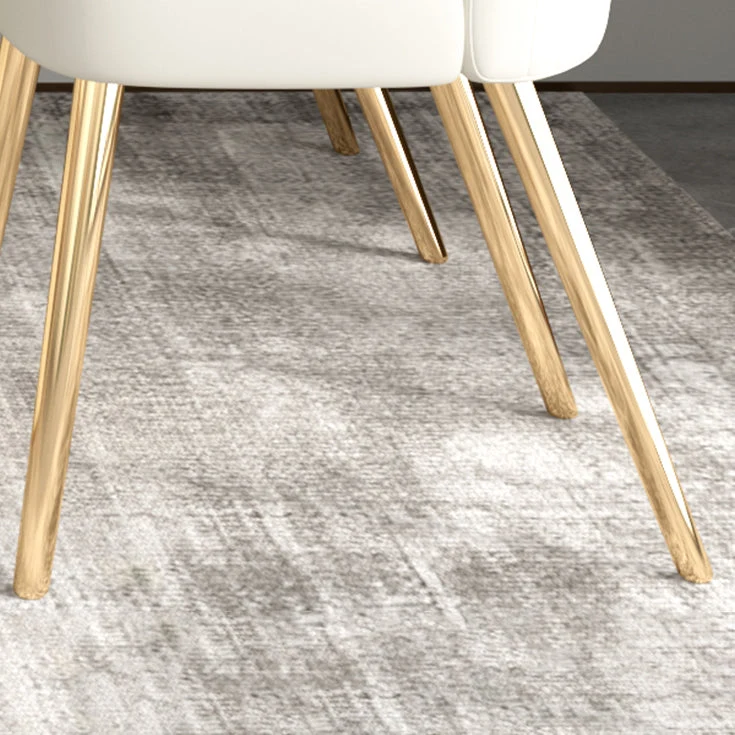 Tavolo da pranzo moderno da 1/4/5/6/7 pezzi, rettangolare, pietra, colore bianco Clearhalo