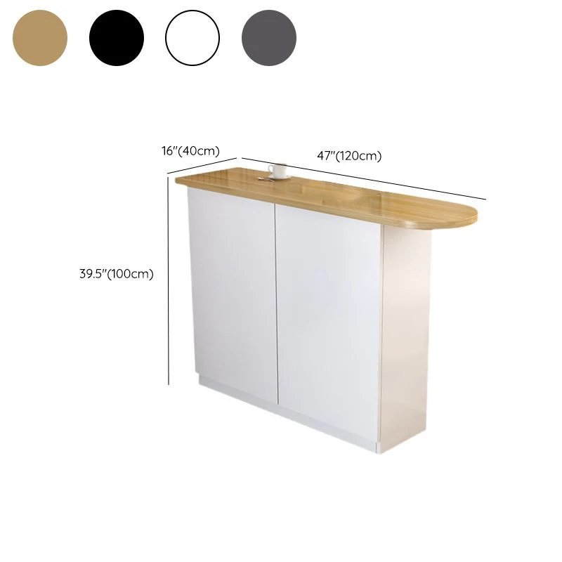 Tavolo da pranzo moderno da bar con piano legno e contenitore per soggiorno Clearhalo