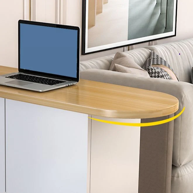 Tavolo da pranzo moderno da bar con piano legno e contenitore per soggiorno Clearhalo