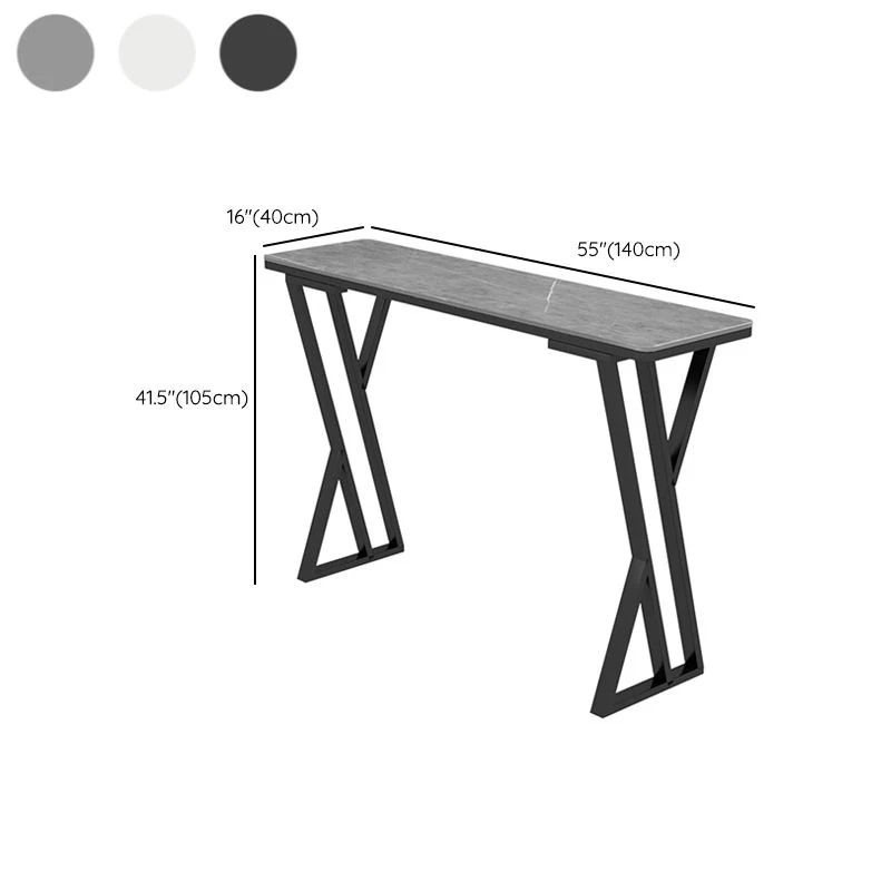 Tavolo da pranzo moderno da bar rettangolare con piano pietra sinterizzata per sala da pranzo Clearhalo