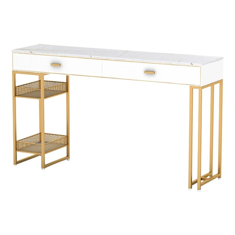 Tavolo da pranzo moderno con accento bistrot Tavolo da bar rettangolare con contenitore Clearhalo