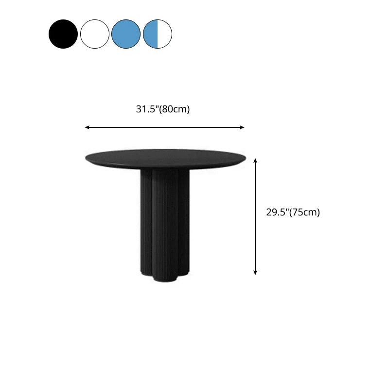 Tavolo da pranzo moderno con base rotonda legno massello per ristorante Clearhalo