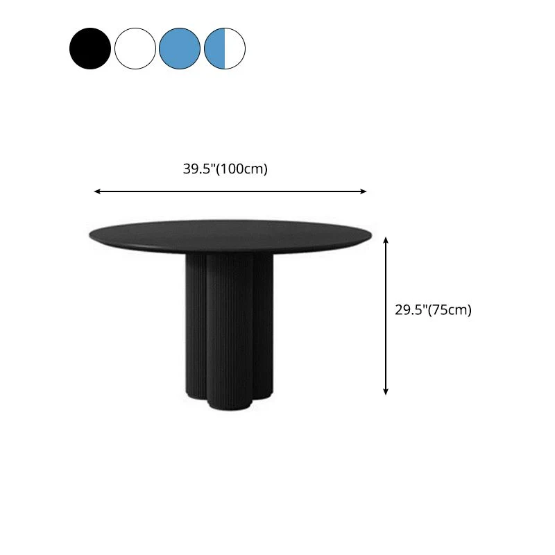 Tavolo da pranzo moderno con base rotonda legno massello per ristorante Clearhalo