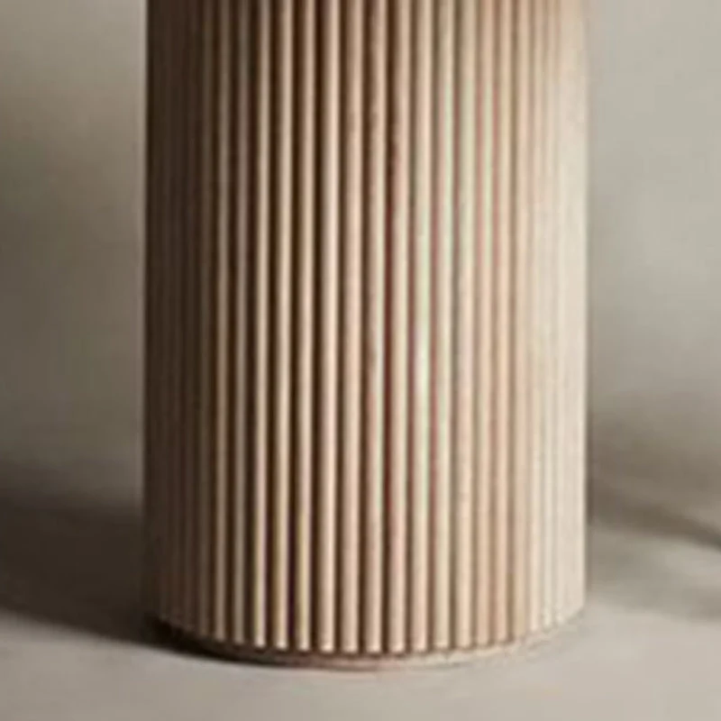 Tavolo da pranzo moderno con base tonda su piedistallo Tavolo moderno legno per sala da pranzo Clearhalo
