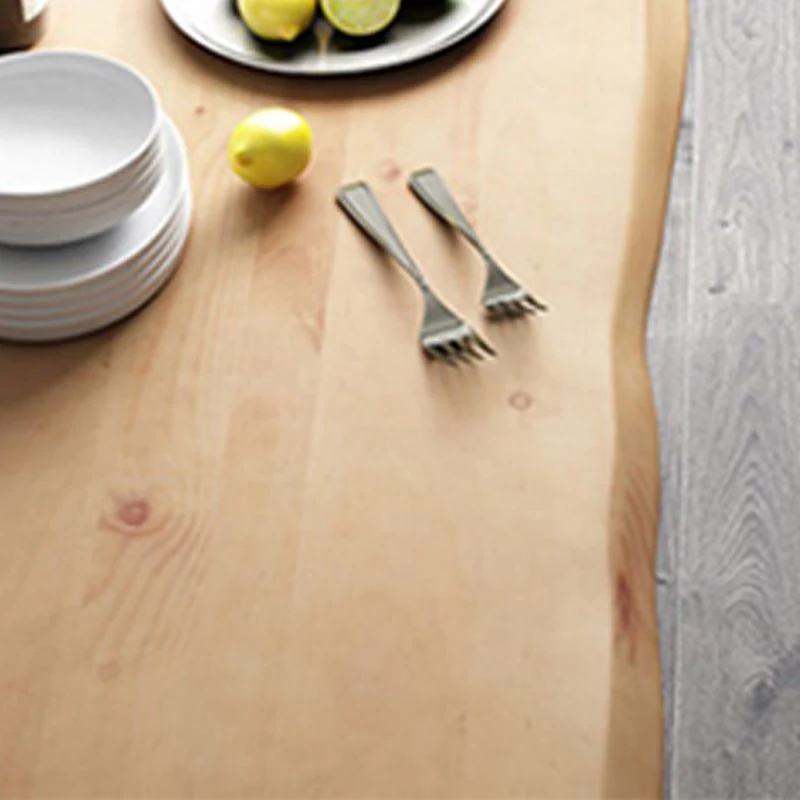 Tavolo da pranzo moderno con doppio piedistallo Tavolo legno per soggiorno Clearhalo