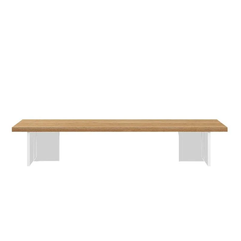 Tavolo da pranzo moderno con doppio piedistallo Tavolo legno di frassino per sala da pranzo Clearhalo