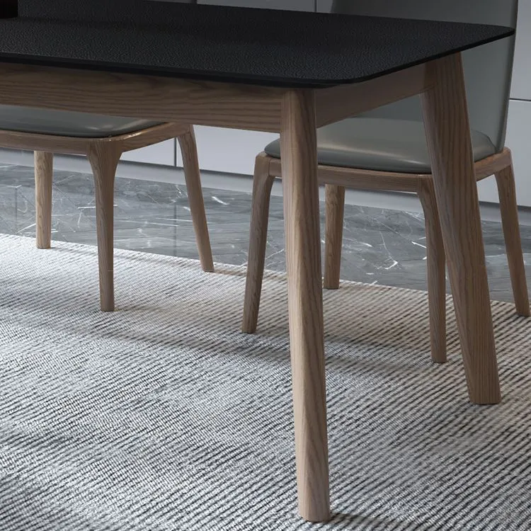 Tavolo da pranzo moderno con gambe legno di frassino Tavolo da pranzo rettangolare Clearhalo