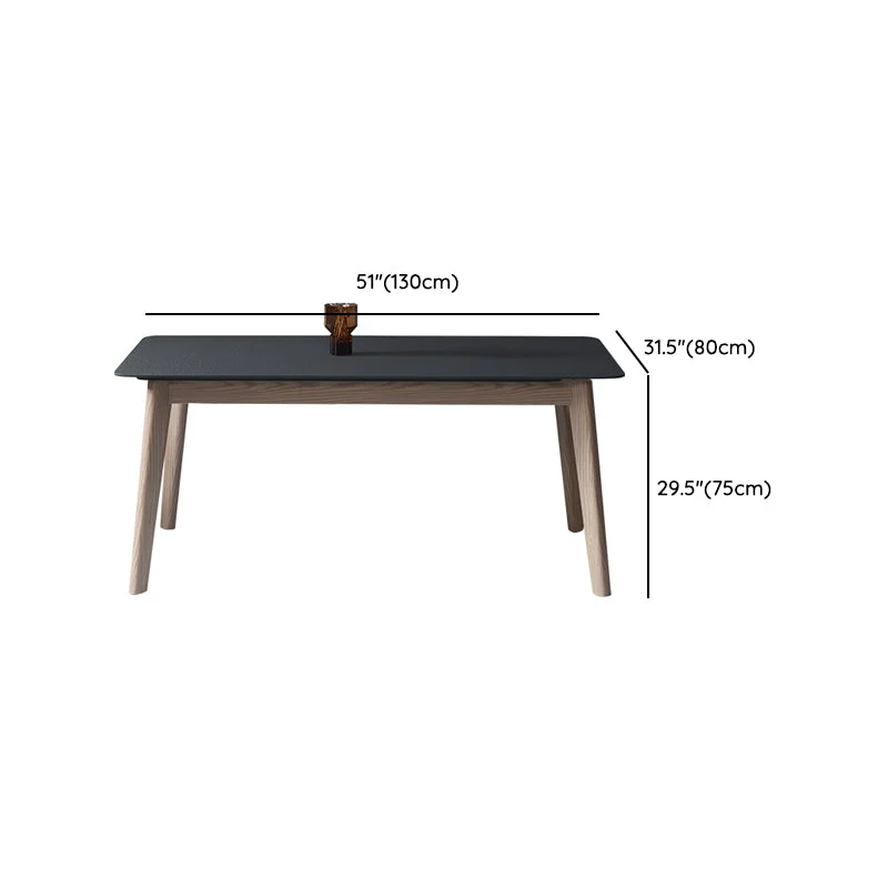 Tavolo da pranzo moderno con gambe legno di frassino Tavolo da pranzo rettangolare Clearhalo