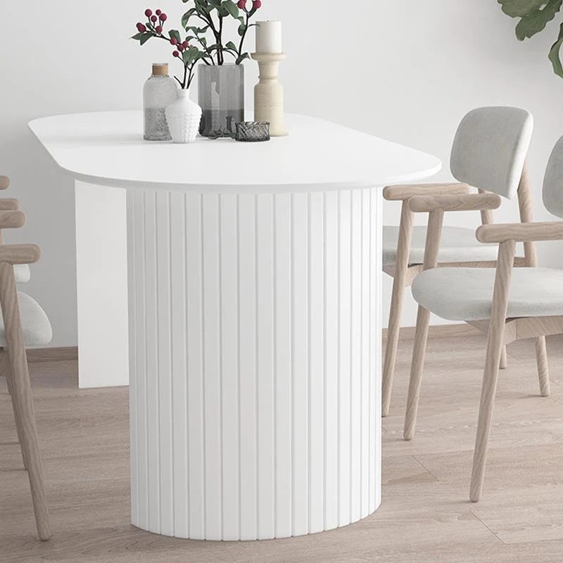 Tavolo da pranzo moderno con piano pietra Tavolo da pranzo con base metallo per soggiorno Clearhalo