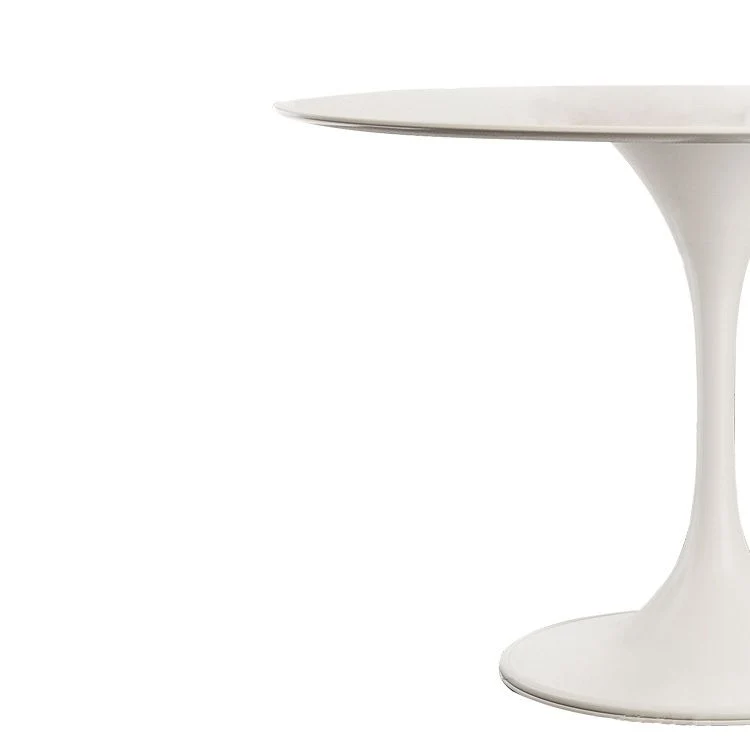 Tavolo da pranzo moderno con piano rotondo pietra Tavolo da pranzo moderno con base piedistallo Clearhalo