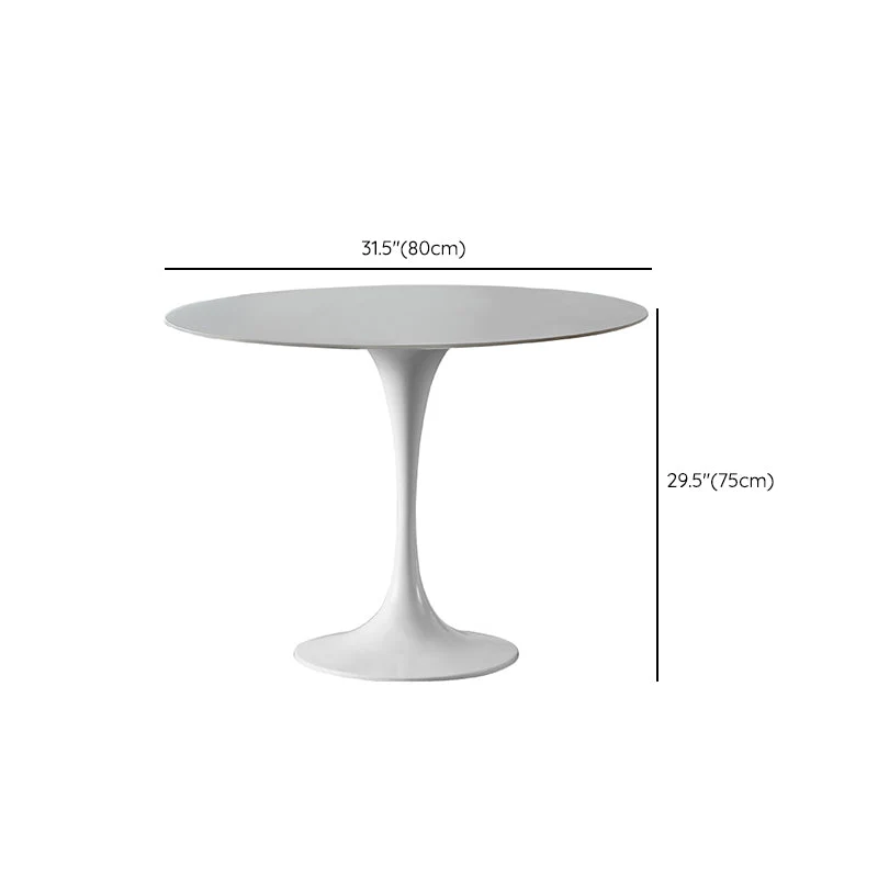 Tavolo da pranzo moderno con piedistallo bianco Tulip Tavolo pietra per cucina Clearhalo
