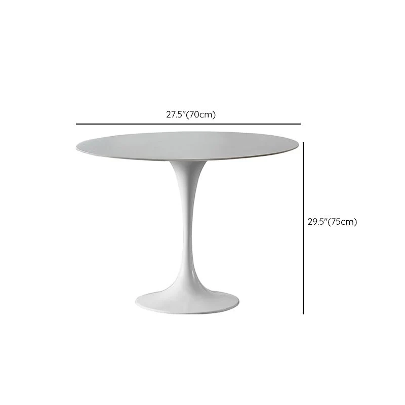 Tavolo da pranzo moderno con piedistallo bianco Tulip Tavolo pietra per cucina Clearhalo