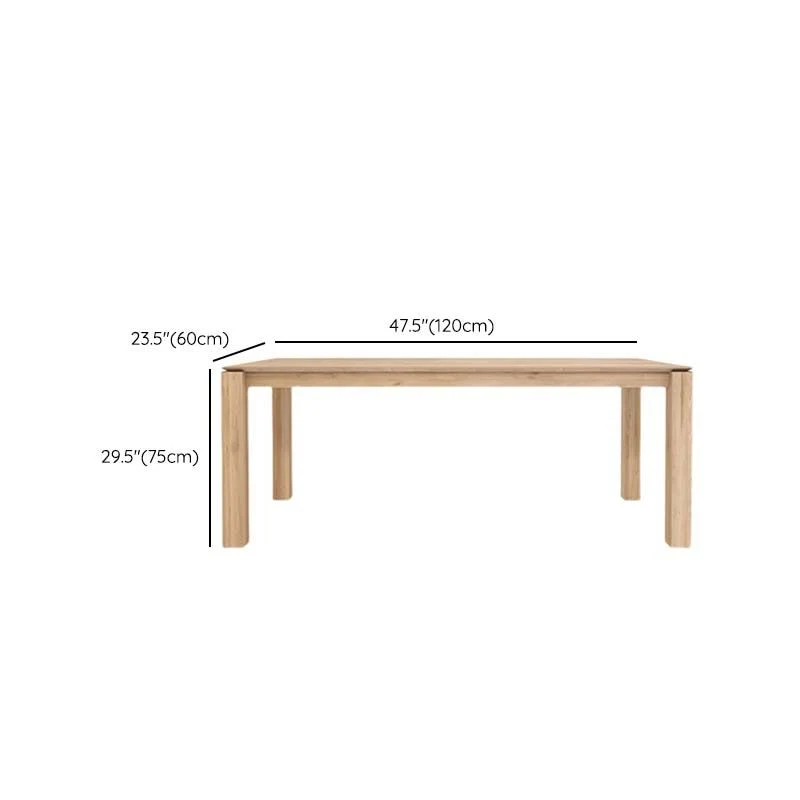 Tavolo da pranzo moderno con piedistallo 4 gambe Tavolo legno di pino per sala da pranzo Clearhalo