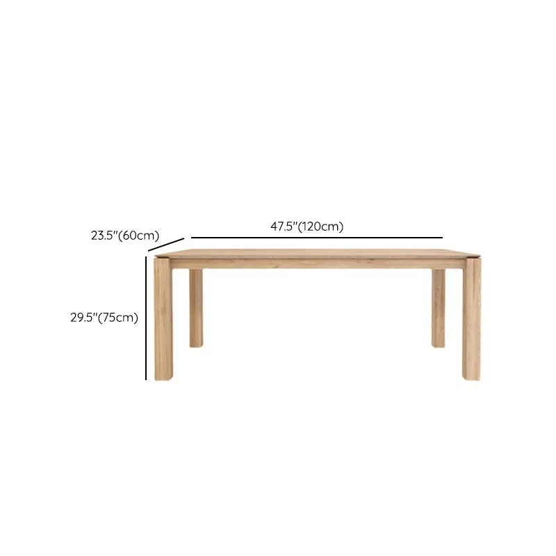 Tavolo da pranzo moderno con piedistallo 4 gambe Tavolo legno di pino per sala da pranzo Clearhalo