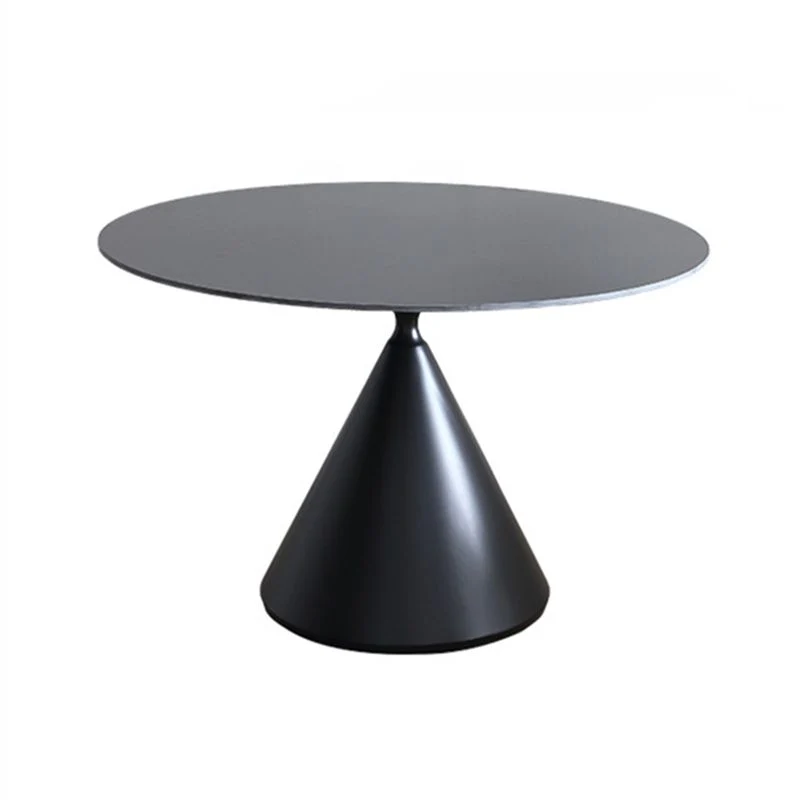Tavolo da pranzo moderno con piedistallo pietra con finitura opaca Tavolo rotondo per cucina Clearhalo