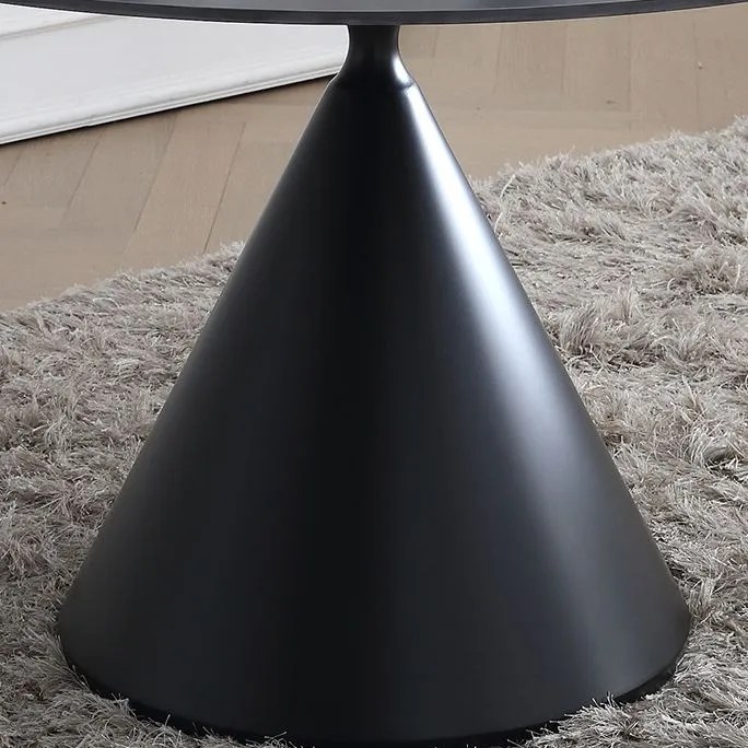 Tavolo da pranzo moderno con piedistallo pietra con finitura opaca Tavolo rotondo per cucina Clearhalo