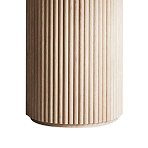 Tavolo da pranzo moderno con piedistallo rotondo Tavolo fisso color legno con legno massello Clearhalo