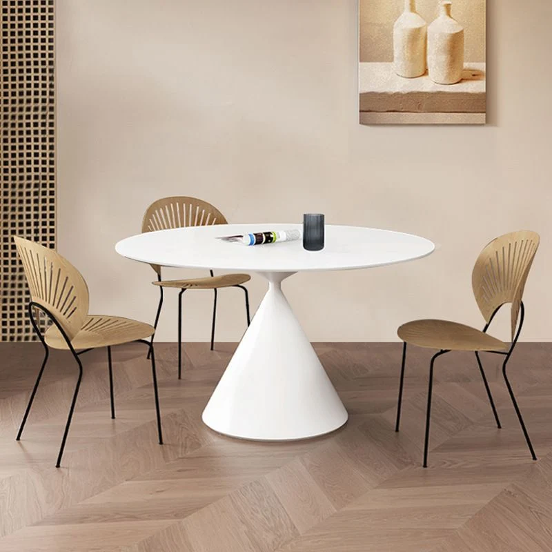 Tavolo da pranzo moderno con piedistallo Tavolo pietra per sala da pranzo Cucina Clearhalo