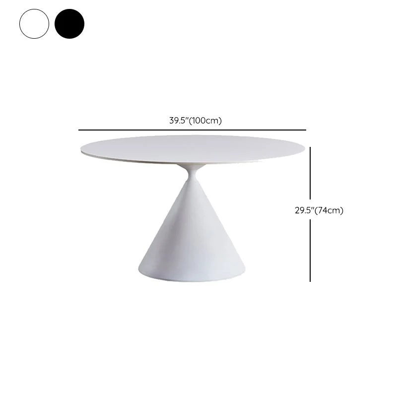Tavolo da pranzo moderno con piedistallo Tavolo pietra per sala da pranzo Cucina Clearhalo