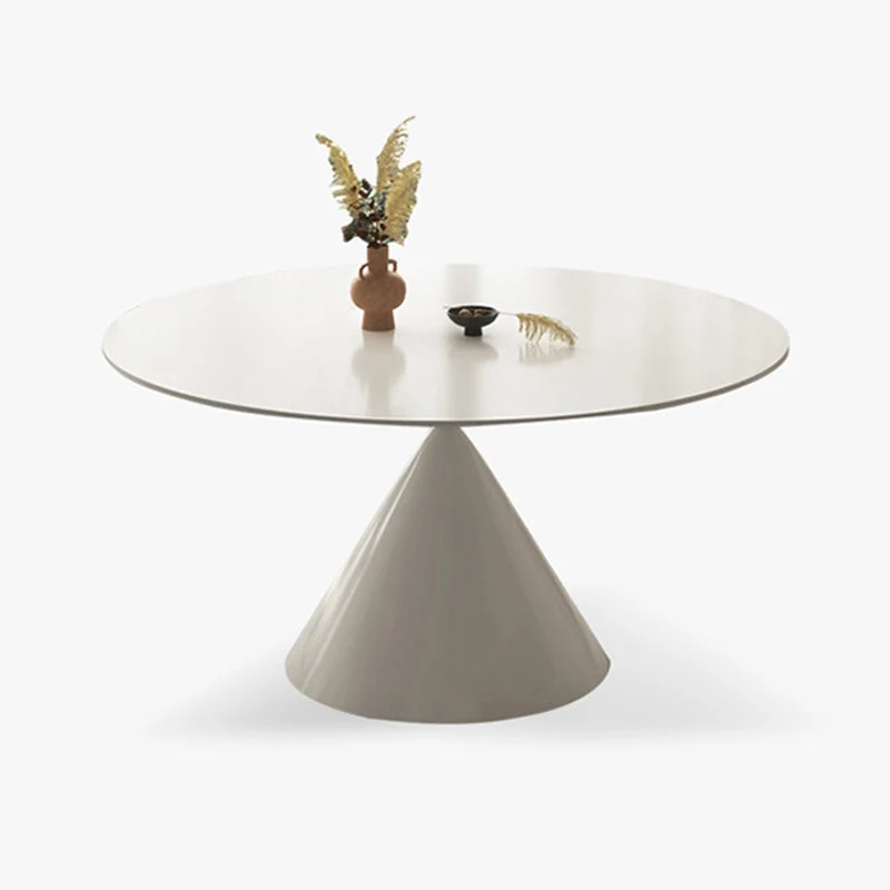 Tavolo da pranzo moderno con piedistallo Tavolo pietra per sala da pranzo Cucina Clearhalo