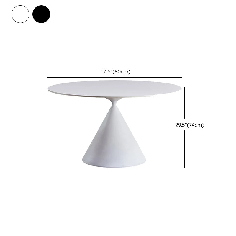 Tavolo da pranzo moderno con piedistallo Tavolo pietra per sala da pranzo Cucina Clearhalo
