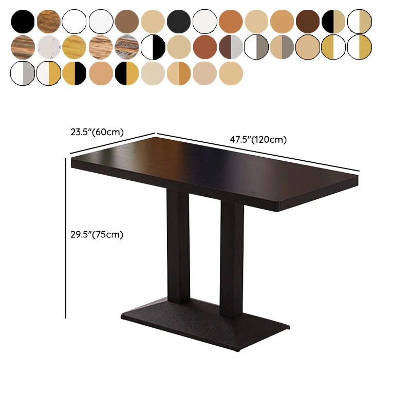 Tavolo da pranzo moderno legno con gambe metallo per soggiorno Clearhalo