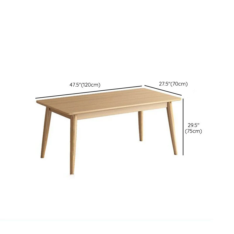 Tavolo da pranzo moderno legno di gomma Tavolo 4 gambe per sala da pranzo Clearhalo