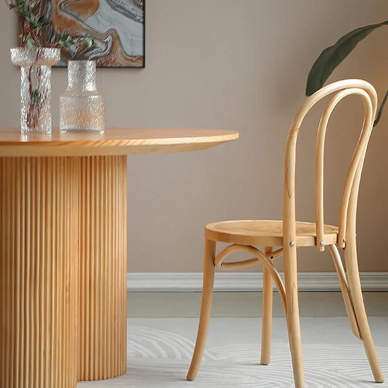 Tavolo da pranzo moderno legno marrone Tavolo da pranzo rotondo per cucina Clearhalo