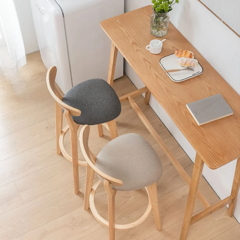 Tavolo da pranzo moderno legno massello con accento bistrot, tavolo da bar rettangolare per patio interno Clearhalo