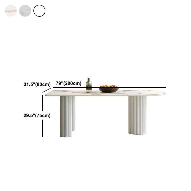 Tavolo da pranzo moderno legno massello forma libera con base treppiede per la casa Clearhalo