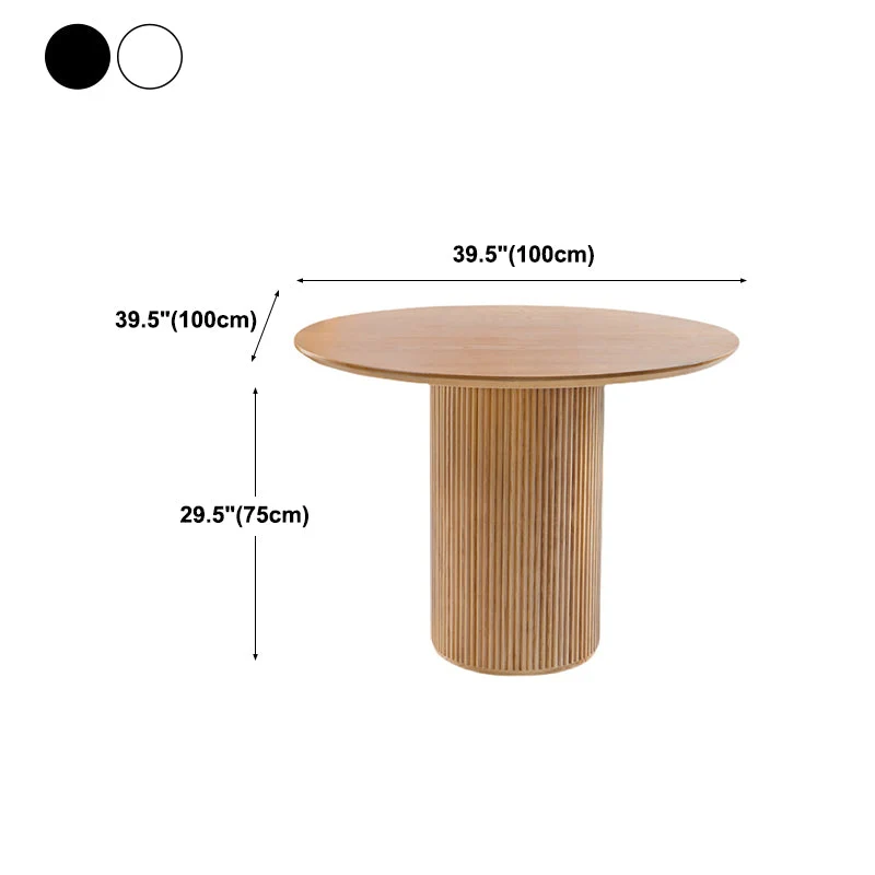Tavolo da pranzo moderno legno massello di pino Tavolo da pub rotondo moderno con gambe con finitura naturale Clearhalo