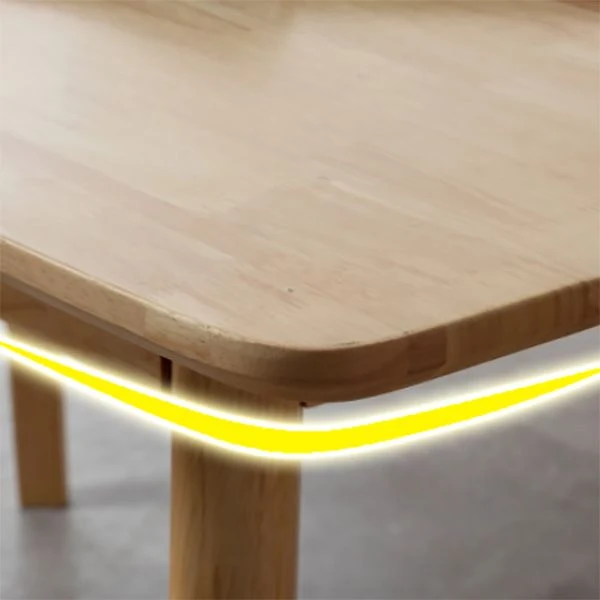 Tavolo da pranzo moderno legno massello di rovere Tavolo da pranzo rettangolare colore naturale Clearhalo