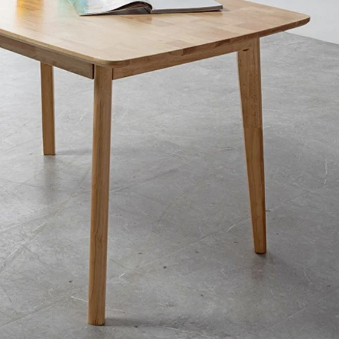 Tavolo da pranzo moderno legno massello di rovere Tavolo da pranzo rettangolare colore naturale Clearhalo