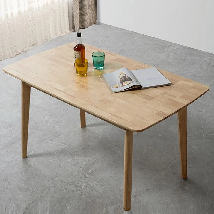 Tavolo da pranzo moderno legno massello di rovere Tavolo da pranzo rettangolare colore naturale Clearhalo