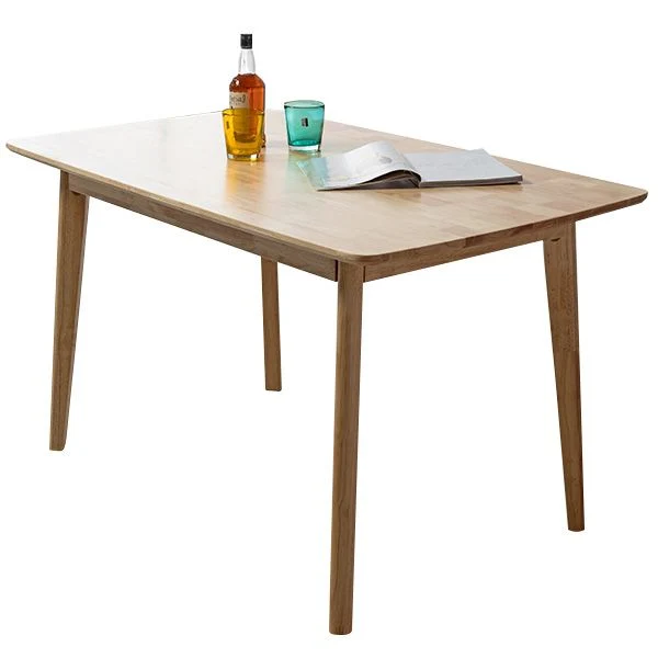 Tavolo da pranzo moderno legno massello di rovere Tavolo da pranzo rettangolare colore naturale Clearhalo