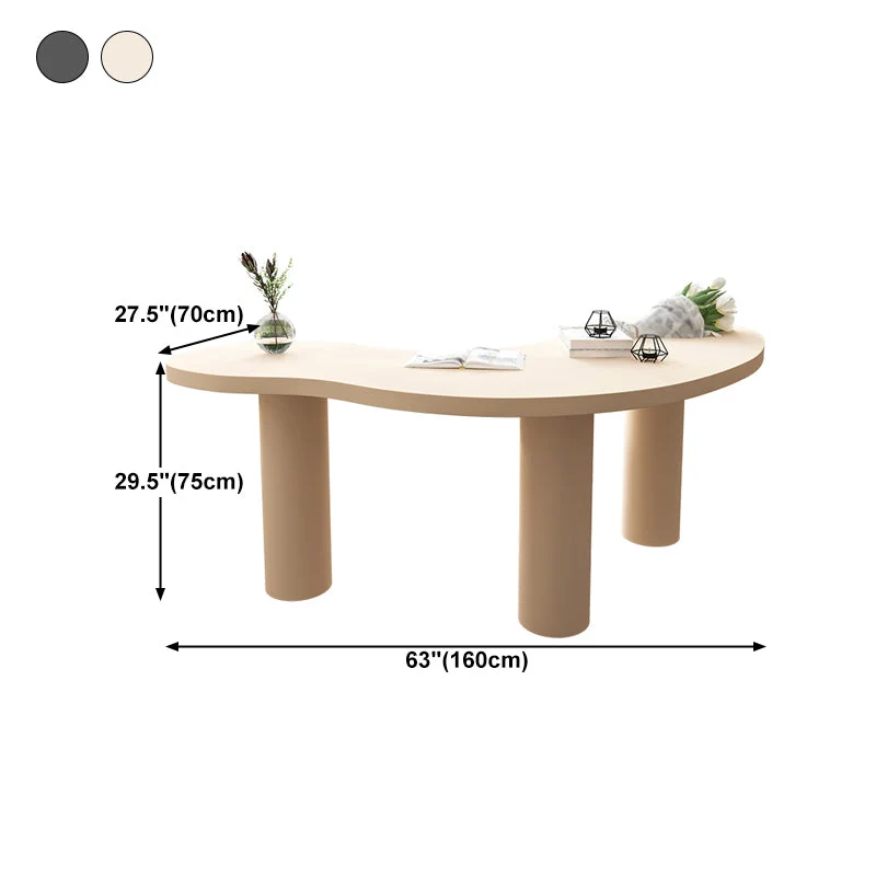 Tavolo da pranzo moderno legno massello Tavolo da pranzo 3 gambe per sala da pranzo Clearhalo