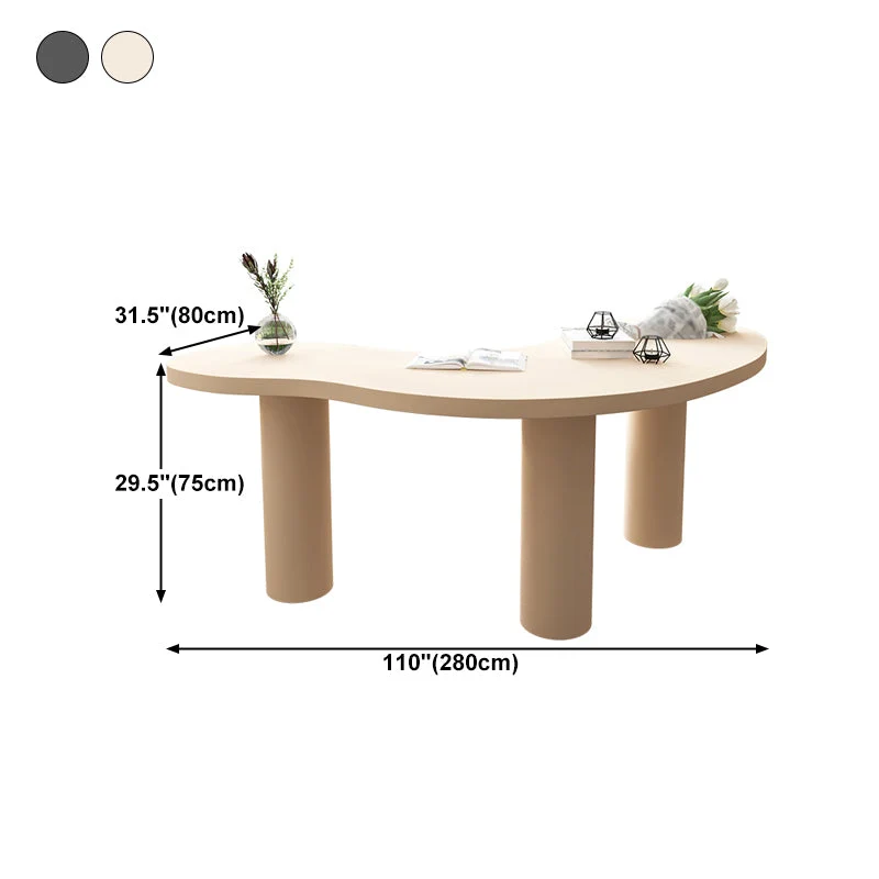 Tavolo da pranzo moderno legno massello Tavolo da pranzo 3 gambe per sala da pranzo Clearhalo
