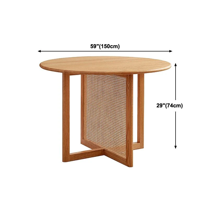 Tavolo da pranzo moderno legno massello Tavolo da pranzo rotondo con base legno Clearhalo