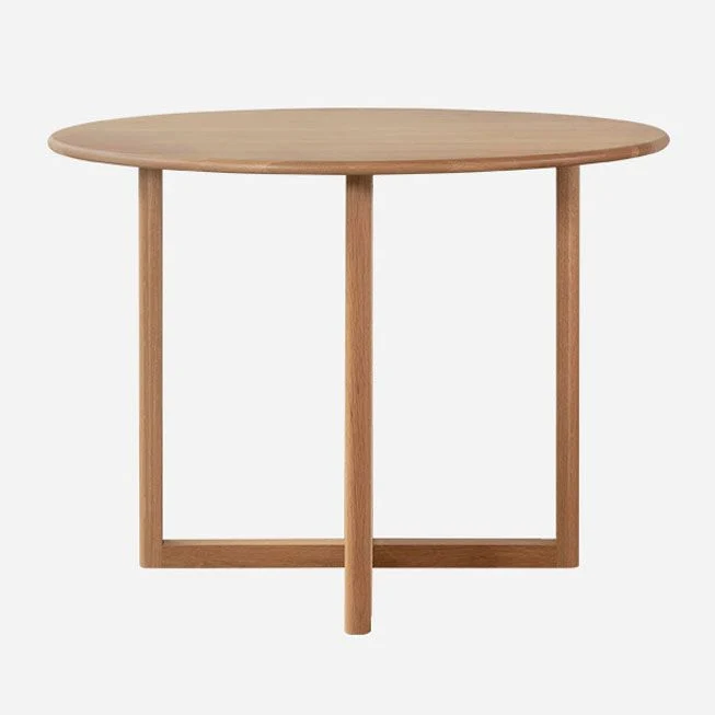 Tavolo da pranzo moderno legno massello Tavolo da pranzo rotondo con base legno Clearhalo
