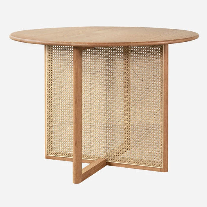 Tavolo da pranzo moderno legno massello Tavolo da pranzo rotondo con base legno Clearhalo