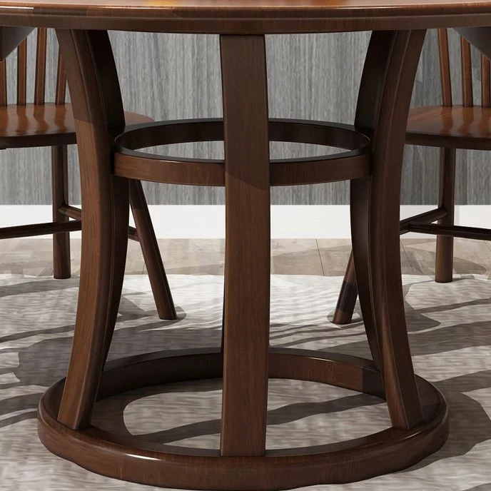 Tavolo da pranzo moderno legno massello tavolo rotondo con giradischi per la casa Clearhalo