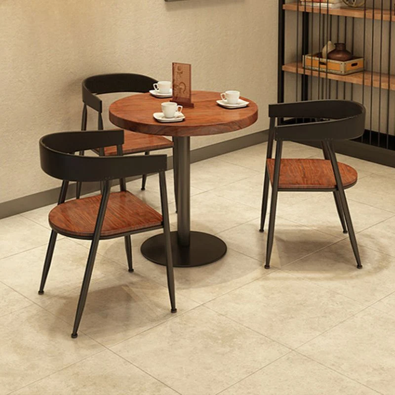 Tavolo da pranzo moderno legno massello Tavolo da pranzo con base rotonda su piedistallo per uso domestico Clearhalo