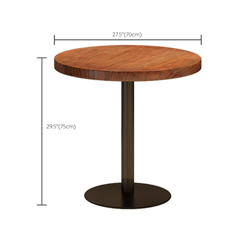 Tavolo da pranzo moderno legno massello Tavolo da pranzo con base rotonda su piedistallo per uso domestico Clearhalo