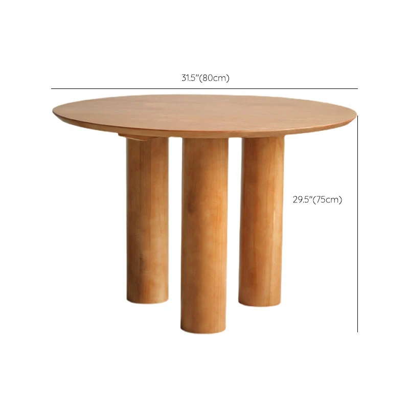 Tavolo da pranzo moderno legno massello Tavolo da pranzo da 3 piedi per uso domestico Clearhalo