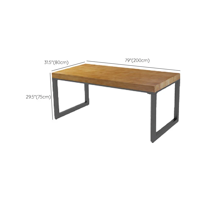 Tavolo da pranzo moderno legno massello Tavolo da pranzo rettangolare per uso domestico Clearhalo