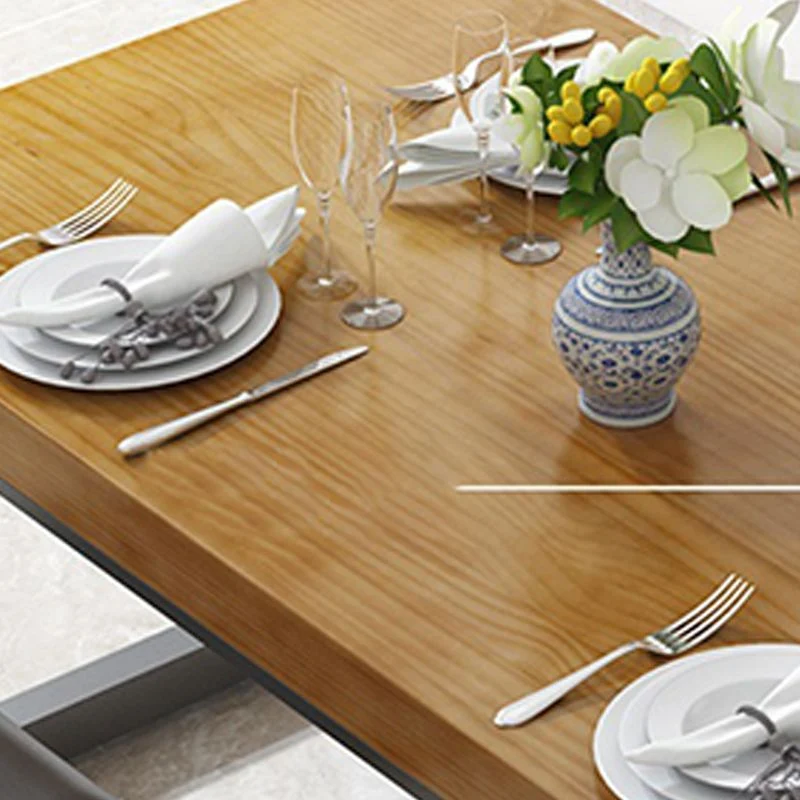 Tavolo da pranzo moderno legno massello Tavolo da pranzo rettangolare per uso domestico Clearhalo