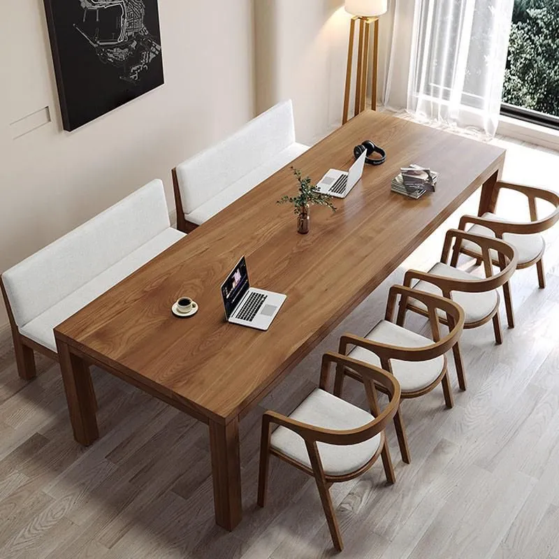 Tavolo da pranzo moderno legno massello Tavolo da pranzo 4 gambe per sala da pranzo Clearhalo