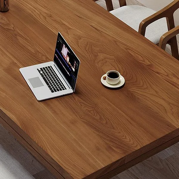Tavolo da pranzo moderno legno massello Tavolo da pranzo 4 gambe per sala da pranzo Clearhalo